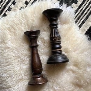 Set of two candleholders
